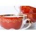 Porcelāna tējas, kafijas servīze 9 personām, tasītes un apakštases, RPR